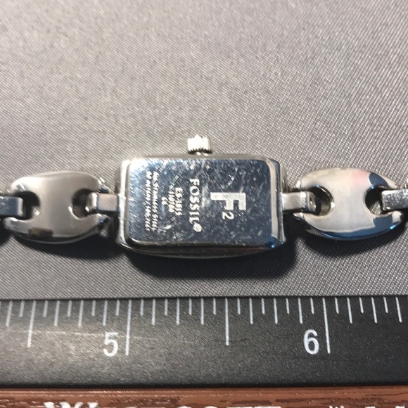 Fossil wrist watch silver euc ladies 💎 diamonds - Picture 8 of 9